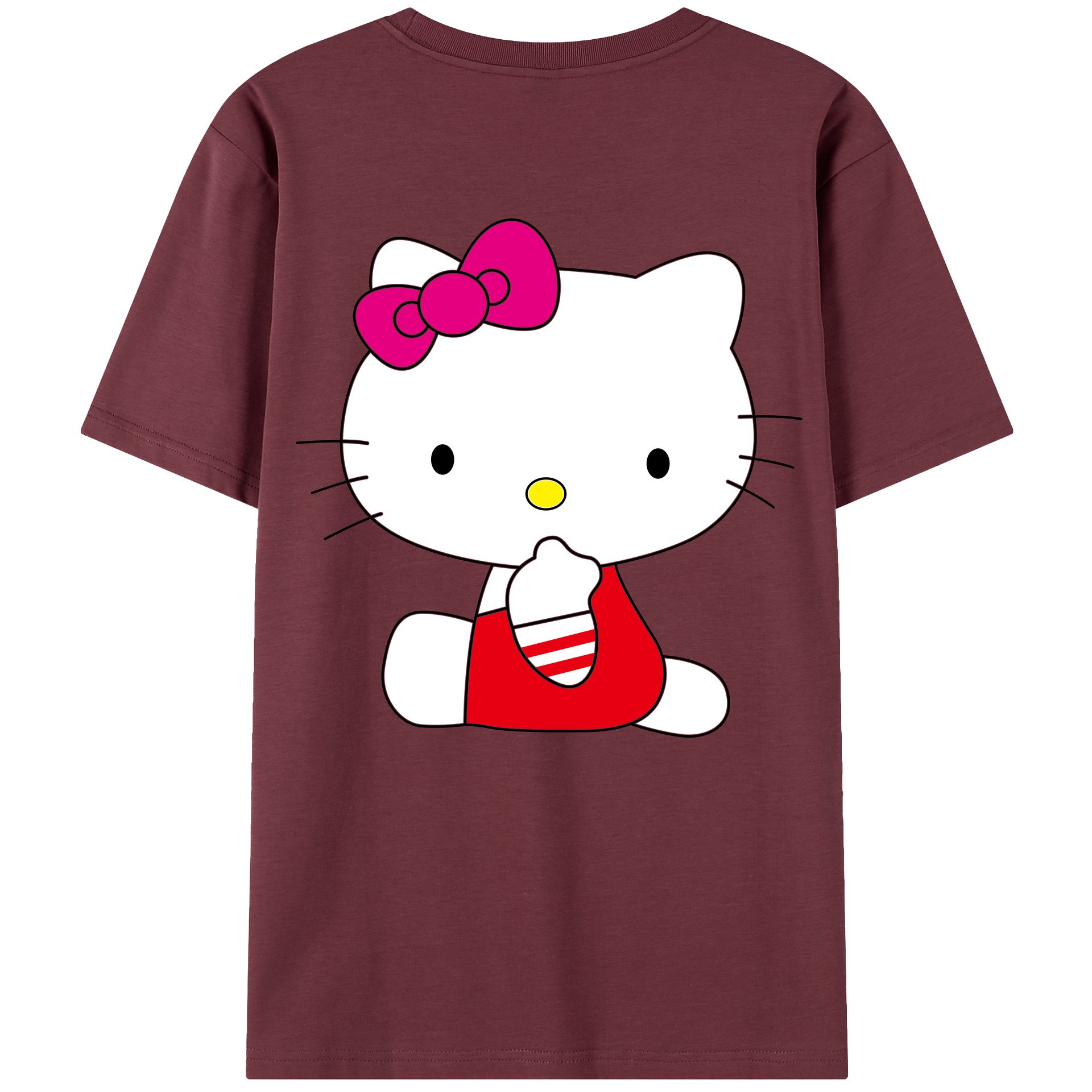（画像用） Hello Kitty ハローキティ 綿100％半袖Tシャツ（背面プリント）